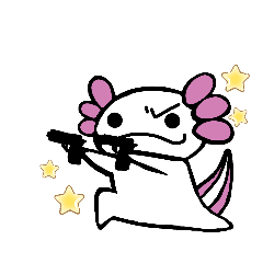 [LINEスタンプ] ウーパールーパーのちょん④サバゲーver.