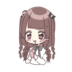 [LINEスタンプ] ハーフツインの女の子