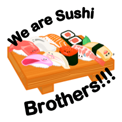 [LINEスタンプ] 寿司ブラザーズ フロム はらぺこファミリー