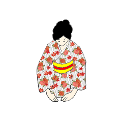 [LINEスタンプ] popon  京娘01