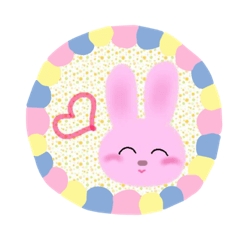 [LINEスタンプ] にこにこ〜うさぎ