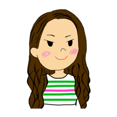 [LINEスタンプ] ボーダー国のあさみちゃん