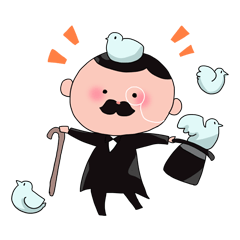 [LINEスタンプ] ステッキおじさんスタンプその2