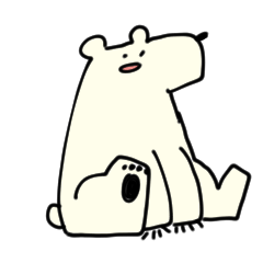 [LINEスタンプ] シンプルなしろくまくん