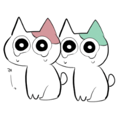 [LINEスタンプ] ねことうさぎさん