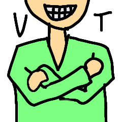[LINEスタンプ] VネックロンT