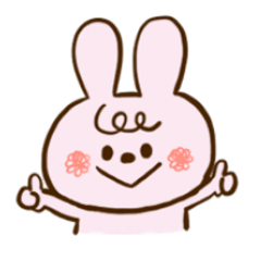[LINEスタンプ] まえがみうさぎさん
