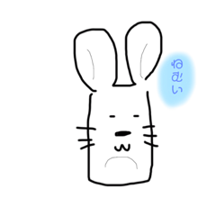 [LINEスタンプ] 面長ウサチャン
