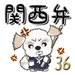 [LINEスタンプ] シーズー犬の関西弁36