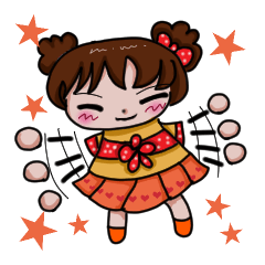 [LINEスタンプ] にっこりミコちゃんの愉快な毎日