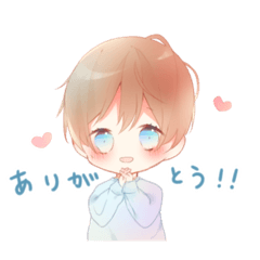 [LINEスタンプ] ゆる〜い男の子スタンプ（文字大）