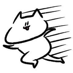 [LINEスタンプ] 走るねこ