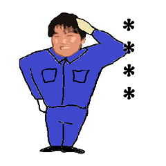 [LINEスタンプ] 青服消防隊員のスタンプ