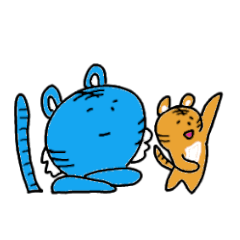 [LINEスタンプ] 幸せの青いトラ vol.4