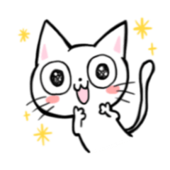 [LINEスタンプ] ゆるっと白いねこちゃん