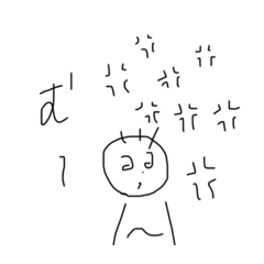 [LINEスタンプ] 手書き顔文字変な顔