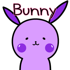 [LINEスタンプ] 紫のウサギです！(ENG)