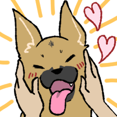 [LINEスタンプ] 雑種犬のクロハナ ver.バレンタイン