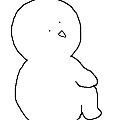 [LINEスタンプ] 振り向きくん