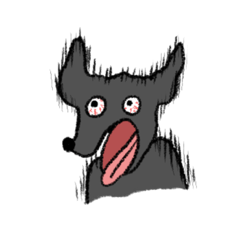 [LINEスタンプ] 黒ラブくう