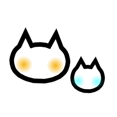 [LINEスタンプ] ねこさんフレーム(水色)
