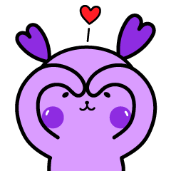 [LINEスタンプ] 紫のウサギです！(No letters)
