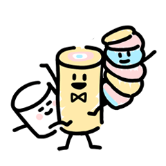 [LINEスタンプ] マシュマロ友達たち