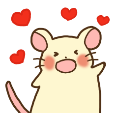 [LINEスタンプ] ハートのねずみーず