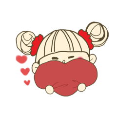 [LINEスタンプ] お団子結びちゃん