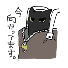 [LINEスタンプ] 黒猫と飼い主と。