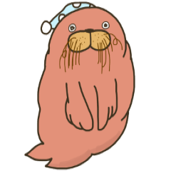 [LINEスタンプ] むちむちしたセイウチ。
