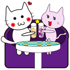[LINEスタンプ] ニャンコ飲み屋で働く