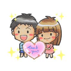 [LINEスタンプ] ずっと一緒にいようねぇ～(*^^*)