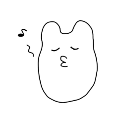 [LINEスタンプ] 耳の少し長い白いの