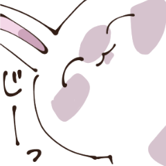[LINEスタンプ] 圧が強めのうさぎさん