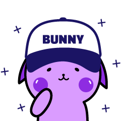[LINEスタンプ] スタイリッシュな紫ウサギ☆
