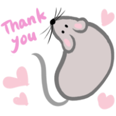 [LINEスタンプ] ふっくりねずみ
