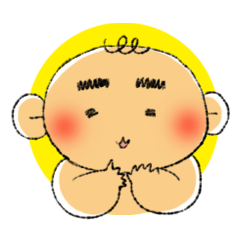 [LINEスタンプ] げじまゆとし坊（赤ちゃん）