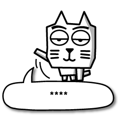 [LINEスタンプ] カク猫 4.3【 カスタムスタンプ 】の画像（メイン）