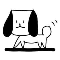 [LINEスタンプ] おちむしゃ犬