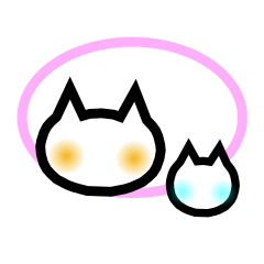 [LINEスタンプ] ねこさんフレーム(ピンク)