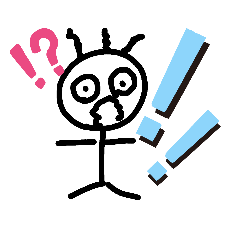 [LINEスタンプ] 髪三本の棒人間くんスタンプ