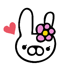[LINEスタンプ] はなうさ1