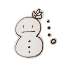 [LINEスタンプ] 無表情雪だるまパリコ