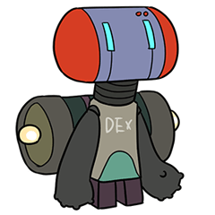 [LINEスタンプ] デクスター：忠実なロボット