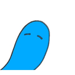 [LINEスタンプ] 青いムニムニ