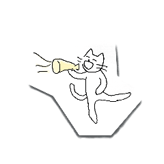 [LINEスタンプ] えいえんにあかるいねこ