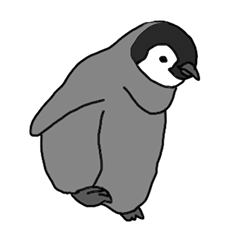 [LINEスタンプ] 使いやすいシンプルなペンギンのスタンプの画像（メイン）