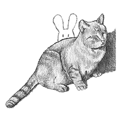 [LINEスタンプ] 隅のうさぎ2