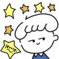 [LINEスタンプ] lettieboy にの画像（メイン）